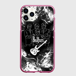 Чехол iPhone 11 Pro матовый The Beatles, цвет: 3D-малиновый