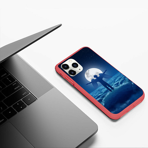 Чехол iPhone 11 Pro матовый Ангел / 3D-Красный – фото 3