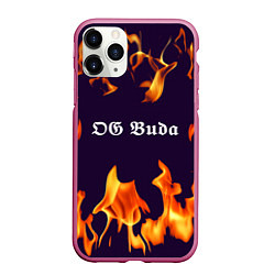 Чехол iPhone 11 Pro матовый OG Buda, цвет: 3D-малиновый