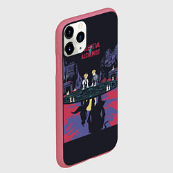 Чехол iPhone 11 Pro матовый Стальной Алхимик, цвет: 3D-малиновый — фото 2