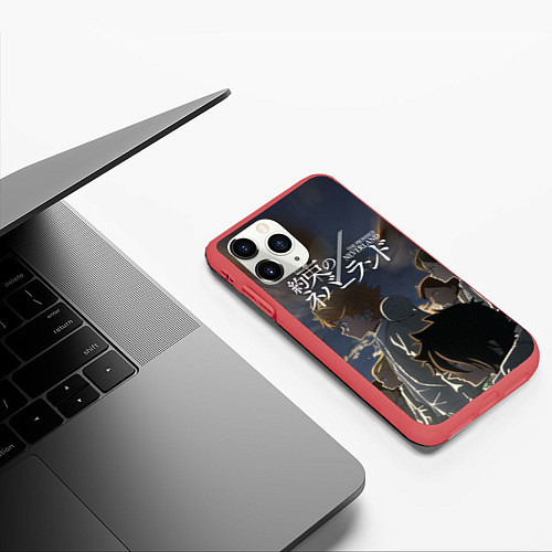 Чехол iPhone 11 Pro матовый The promised neverland Z / 3D-Красный – фото 3