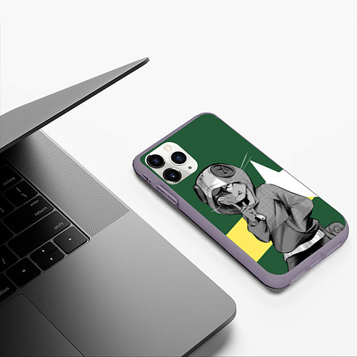 Чехол iPhone 11 Pro матовый Леон / 3D-Серый – фото 3