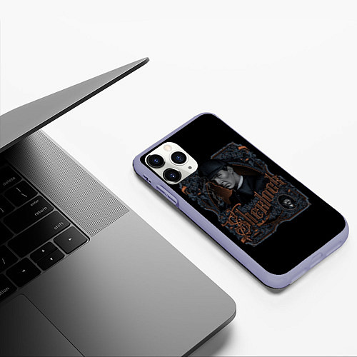 Чехол iPhone 11 Pro матовый Шерлок / 3D-Светло-сиреневый – фото 3