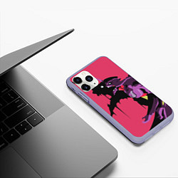 Чехол iPhone 11 Pro матовый Евангилион, цвет: 3D-светло-сиреневый — фото 2