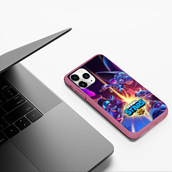 Чехол iPhone 11 Pro матовый Starr Force - Brawl Stars, цвет: 3D-малиновый — фото 2