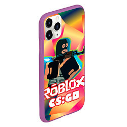 Чехол iPhone 11 Pro матовый CS:GO Roblox, цвет: 3D-фиолетовый — фото 2