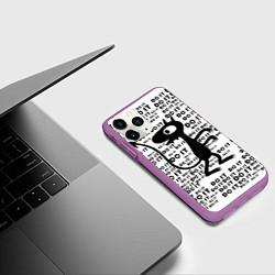 Чехол iPhone 11 Pro матовый Люси, цвет: 3D-фиолетовый — фото 2