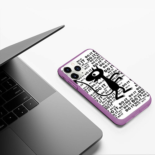 Чехол iPhone 11 Pro матовый Люси / 3D-Фиолетовый – фото 3