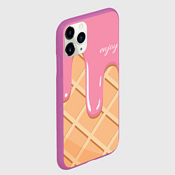 Чехол iPhone 11 Pro матовый Мороженое Рожок, цвет: 3D-фиолетовый — фото 2