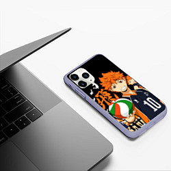 Чехол iPhone 11 Pro матовый ВОЛЕЙБОЛ!! HAIKYUU!!, цвет: 3D-светло-сиреневый — фото 2