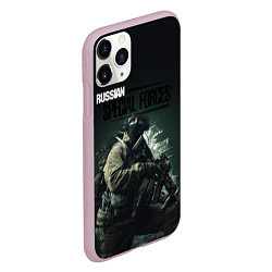 Чехол iPhone 11 Pro матовый Спецназ РФ, цвет: 3D-розовый — фото 2