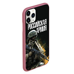 Чехол iPhone 11 Pro матовый Российская Армия, цвет: 3D-малиновый — фото 2