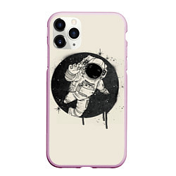 Чехол iPhone 11 Pro матовый Тёмный космос, цвет: 3D-розовый