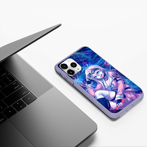 Чехол iPhone 11 Pro матовый Danganronpa / 3D-Светло-сиреневый – фото 3