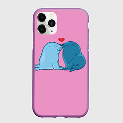 Чехол iPhone 11 Pro матовый Любовь, цвет: 3D-фиолетовый