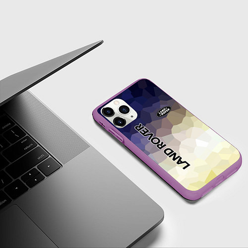 Чехол iPhone 11 Pro матовый LAND ROVER / 3D-Фиолетовый – фото 3