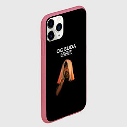 Чехол iPhone 11 Pro матовый OG Buda, цвет: 3D-малиновый — фото 2
