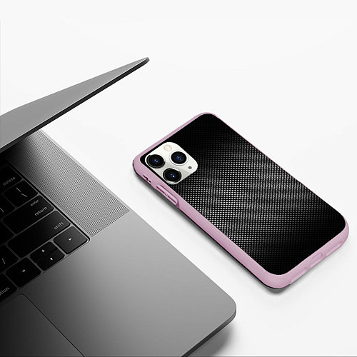 Чехол iPhone 11 Pro матовый Абстракция точки / 3D-Розовый – фото 3