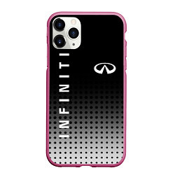 Чехол iPhone 11 Pro матовый Infiniti, цвет: 3D-малиновый