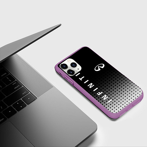 Чехол iPhone 11 Pro матовый Infiniti / 3D-Фиолетовый – фото 3