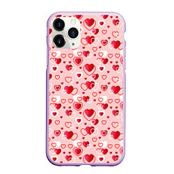 Чехол iPhone 11 Pro матовый Любовь, цвет: 3D-сиреневый