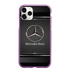 Чехол iPhone 11 Pro матовый MERCEDES BENZ МЕРСЕДЕС БЕНЗ, цвет: 3D-фиолетовый