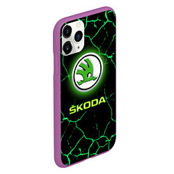 Чехол iPhone 11 Pro матовый SKODA, цвет: 3D-фиолетовый — фото 2