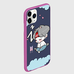 Чехол iPhone 11 Pro матовый BTS Sleep, цвет: 3D-фиолетовый — фото 2