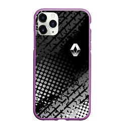 Чехол iPhone 11 Pro матовый Renault, цвет: 3D-фиолетовый