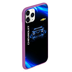 Чехол iPhone 11 Pro матовый Chevrolet, цвет: 3D-фиолетовый — фото 2