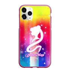 Чехол iPhone 11 Pro матовый Sailor Moon, цвет: 3D-малиновый