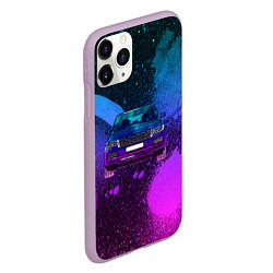 Чехол iPhone 11 Pro матовый LAND ROVER NEON, цвет: 3D-сиреневый — фото 2