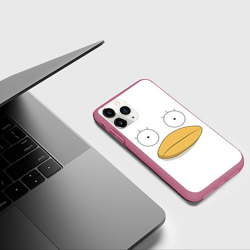 Чехол iPhone 11 Pro матовый Gintama Гинтама / 3D-Малиновый – фото 3
