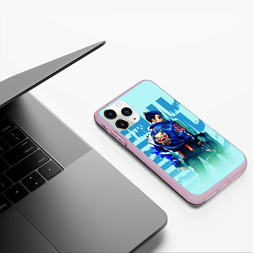 Чехол iPhone 11 Pro матовый ВАЛОРАНТ / 3D-Розовый – фото 3