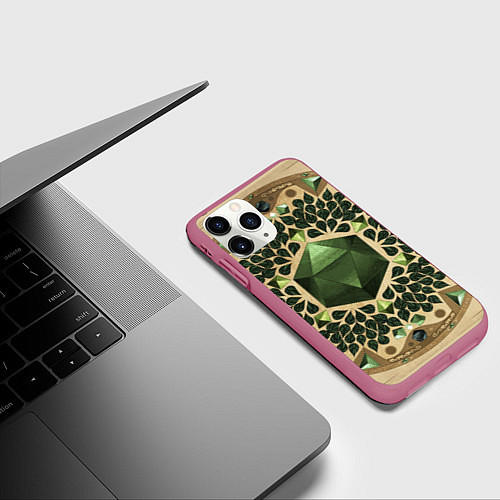 Чехол iPhone 11 Pro матовый DnD Dices: Pattern / 3D-Малиновый – фото 3