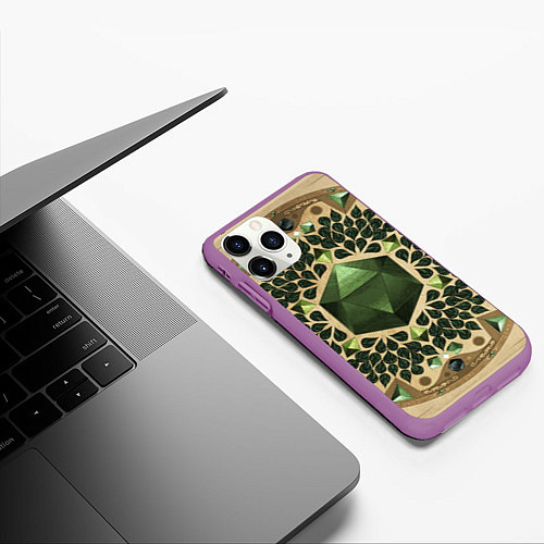 Чехол iPhone 11 Pro матовый DnD Dices: Pattern / 3D-Фиолетовый – фото 3