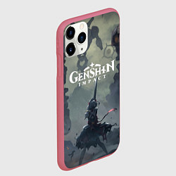 Чехол iPhone 11 Pro матовый Genshin impact Noelle, цвет: 3D-малиновый — фото 2