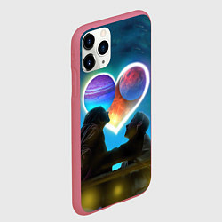 Чехол iPhone 11 Pro матовый Ваня Дмитриенко Венера-Юпитер, цвет: 3D-малиновый — фото 2