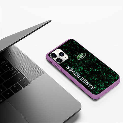 Чехол iPhone 11 Pro матовый LAND ROVER / 3D-Фиолетовый – фото 3