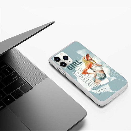 Чехол iPhone 11 Pro матовый Girl Power / 3D-Белый – фото 3