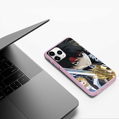 Чехол iPhone 11 Pro матовый Волшебник воин Орфен / 3D-Розовый – фото 3