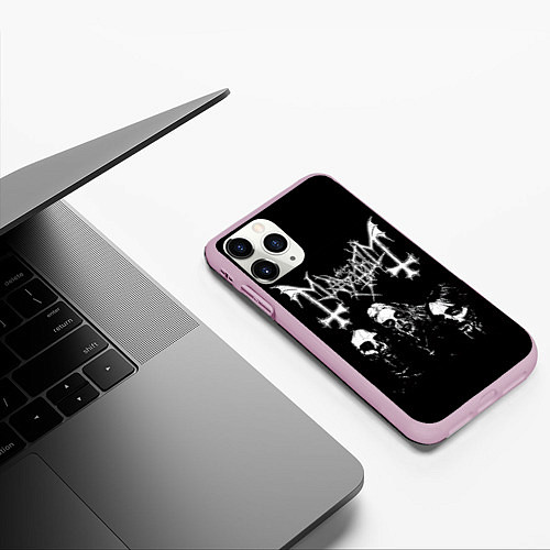 Чехол iPhone 11 Pro матовый Mayhem / 3D-Розовый – фото 3
