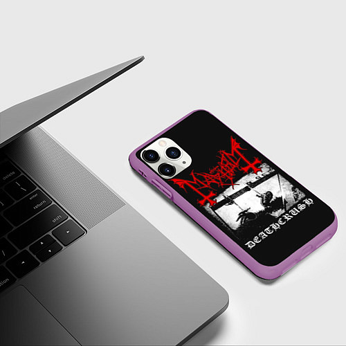 Чехол iPhone 11 Pro матовый Mayhem / 3D-Фиолетовый – фото 3