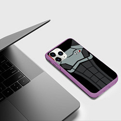Чехол iPhone 11 Pro матовый КОСТЮМ N7 MASS EFFECT N7 М, цвет: 3D-фиолетовый — фото 2