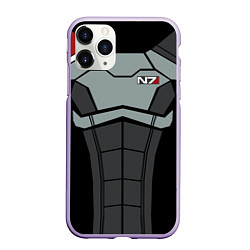 Чехол iPhone 11 Pro матовый КОСТЮМ N7 MASS EFFECT N7 М, цвет: 3D-светло-сиреневый