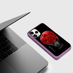 Чехол iPhone 11 Pro матовый Тетрадь смерти, цвет: 3D-фиолетовый — фото 2