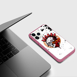 Чехол iPhone 11 Pro матовый Cyberpunk 2077, цвет: 3D-малиновый — фото 2