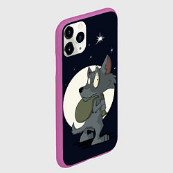 Чехол iPhone 11 Pro матовый Серый волчонок, цвет: 3D-фиолетовый — фото 2