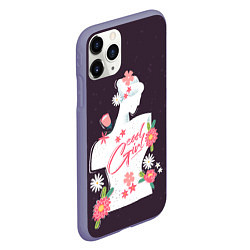 Чехол iPhone 11 Pro матовый Cool Girl, цвет: 3D-серый — фото 2