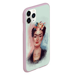 Чехол iPhone 11 Pro матовый Frida, цвет: 3D-розовый — фото 2